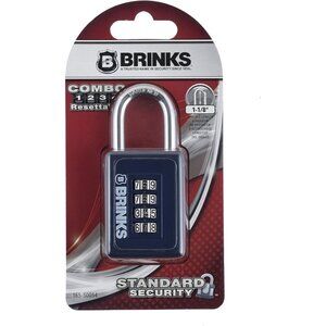 Brinks Zinc Diecast 40mm Combination Sport Padlock with 1 3/16in Shackle, New